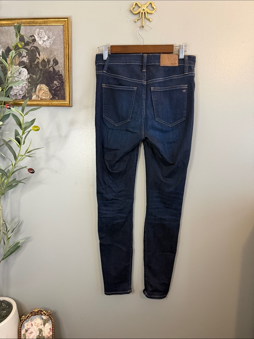 Madewell 9” Mid-Rise Skinny Jeans Size 26 Dark Wash Stretch Denim - Picture 8 of 8